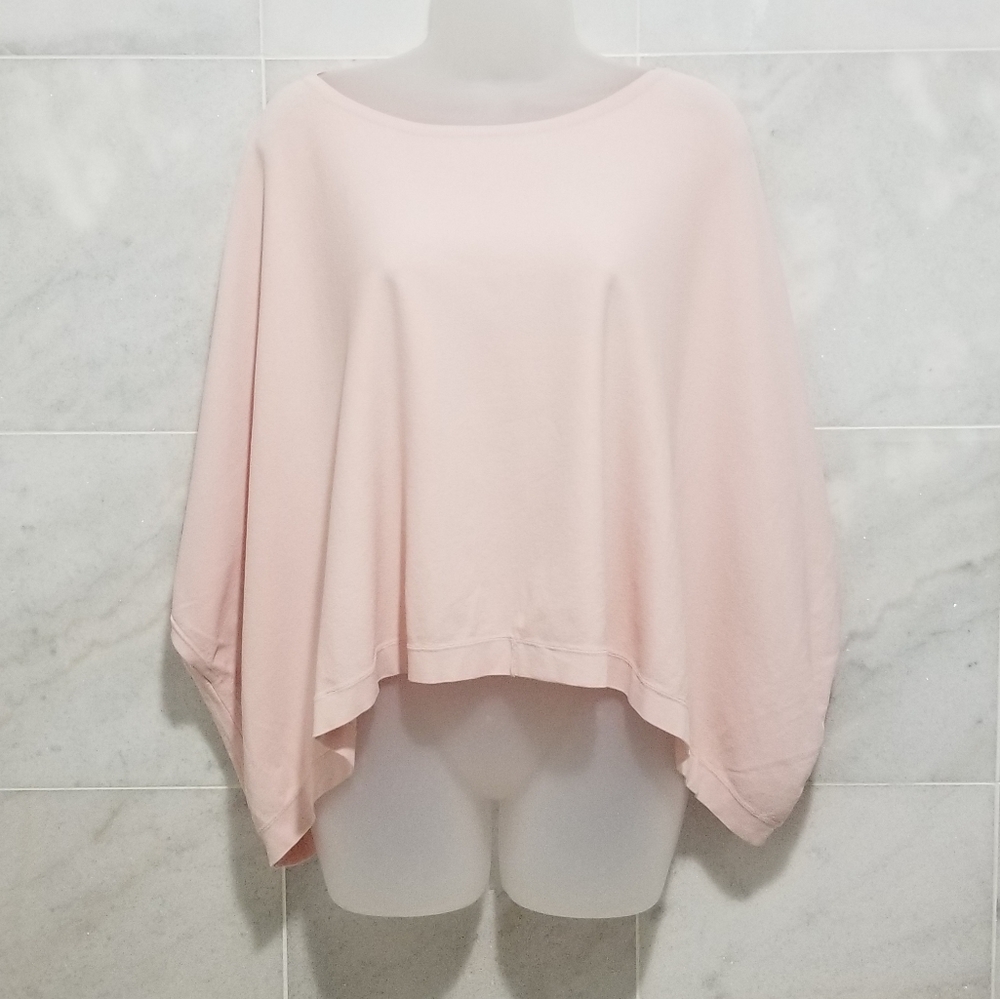 Milly Oversized Pink Blouse Boatneck Small Cape Like S